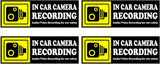 Camera Audio Video Recording Window Cars Stickers - 4 pcs