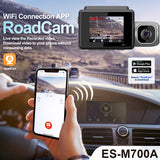 4K 3 Channel Dash Cam WiFi GPS